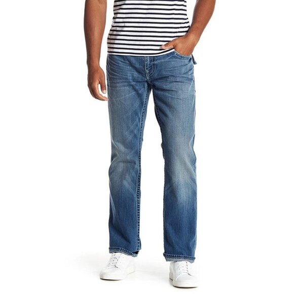 True Religion Section Straight Men's High Rise Faded Relaxed Fit Jeans W33 - Picture 2 of 8